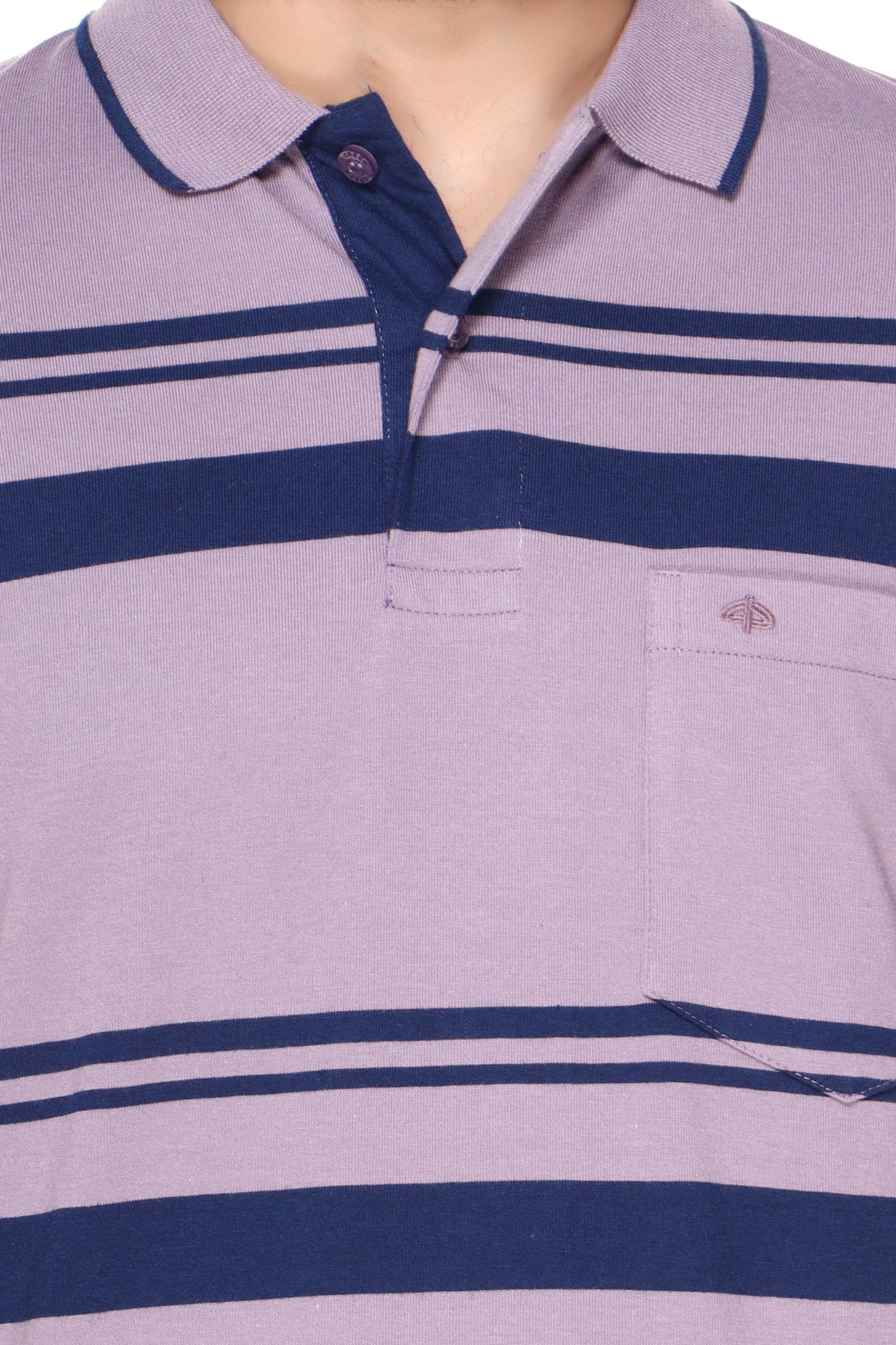 Single Jersey Stripe  Regular Fit Pocket Polo