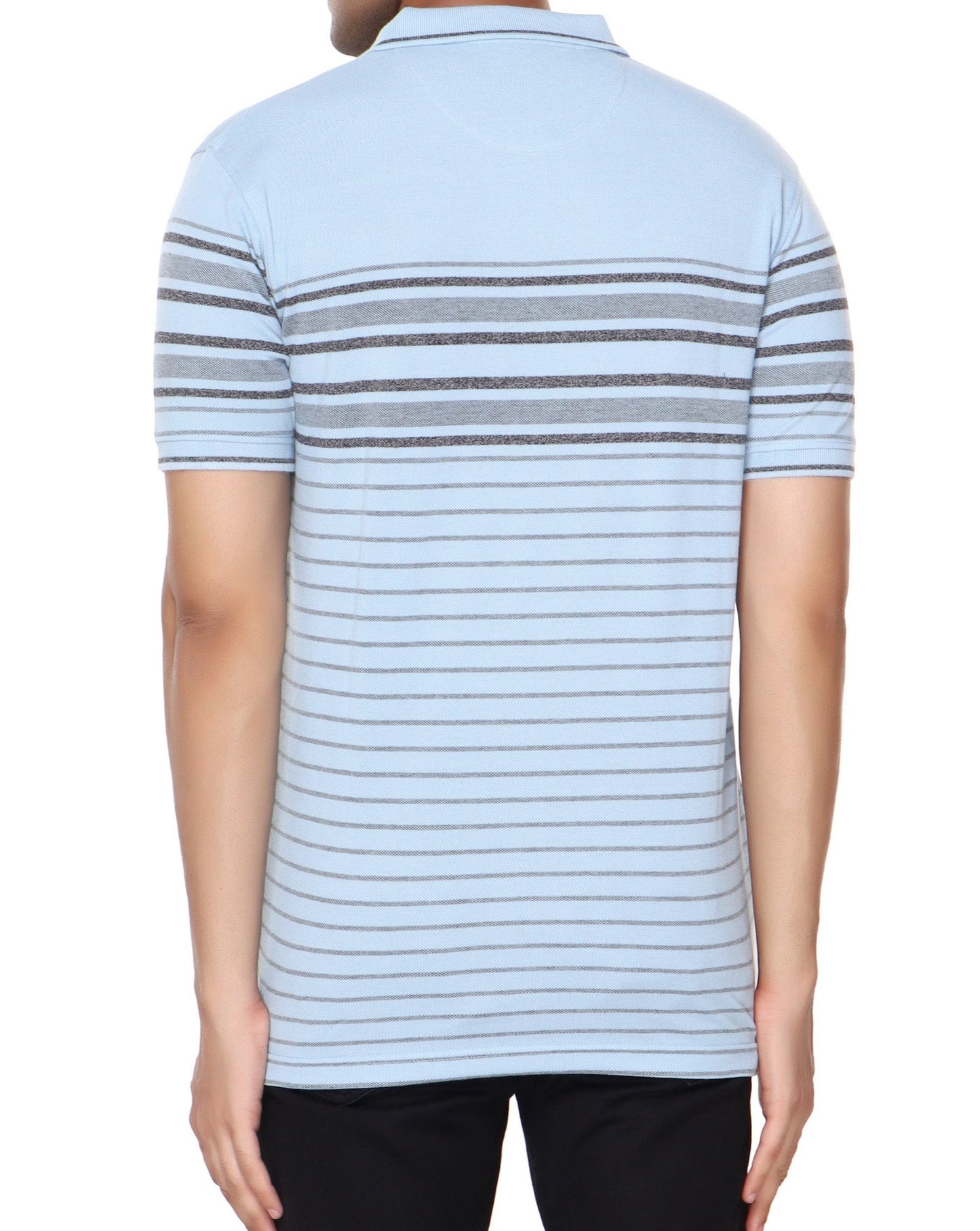 Pique Stripe Regular Fit Pocket Polo