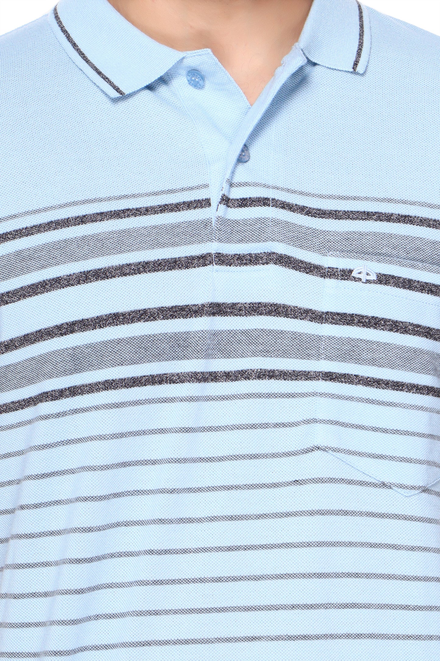 Pique Stripe Regular Fit Pocket Polo