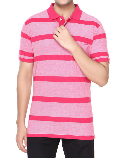 Pique Stripe Regular Fit Pocket Polo