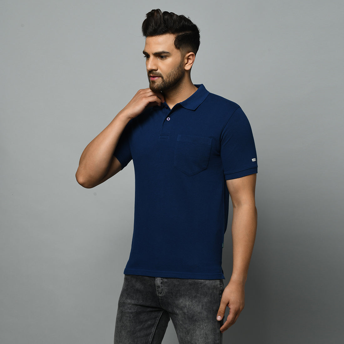 SOLID PIQUE POCKET POLO REGULAR FIT