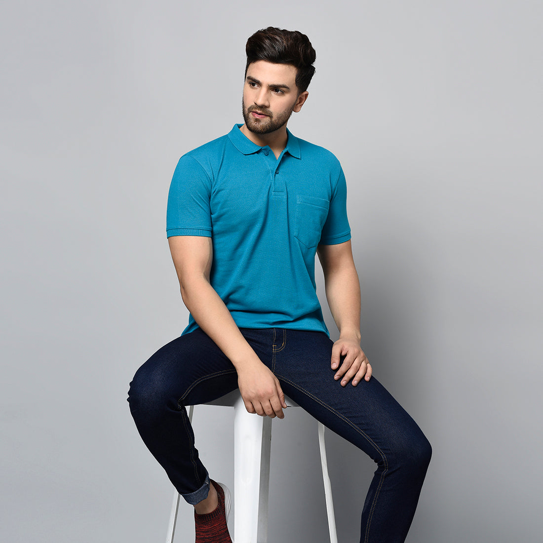 SOLID POCKET POLO REGULAR FIT