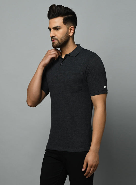 SOLID PIQUE POCKET POLO REGULAR FIT