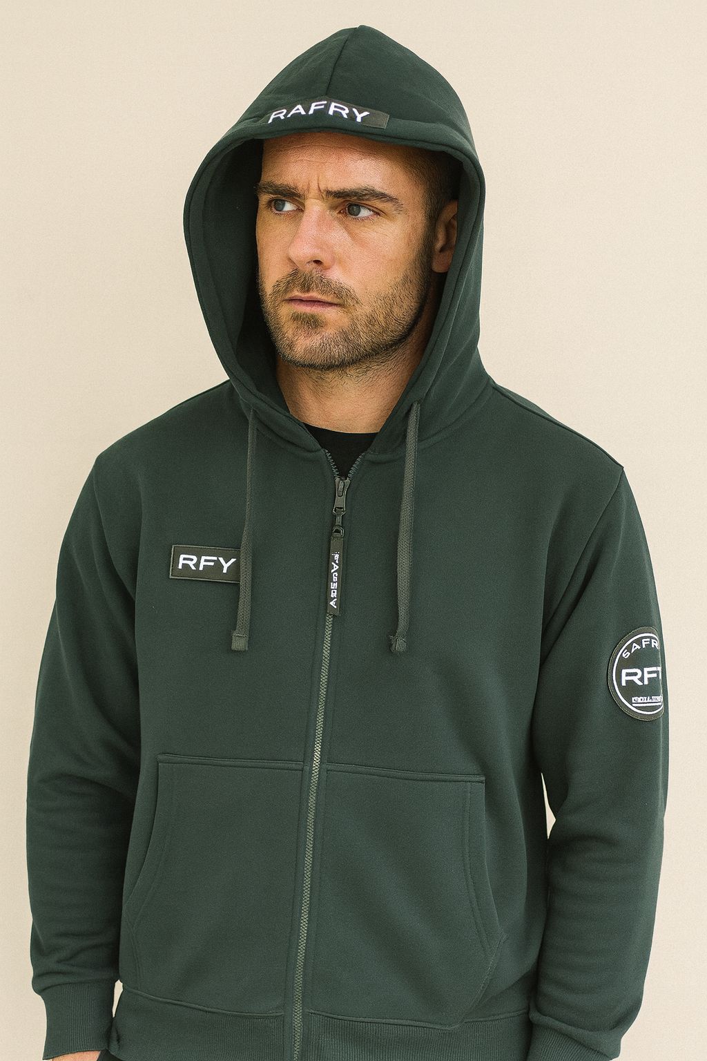 Cotton Oversized Zipper Hoodie Sweatshirt