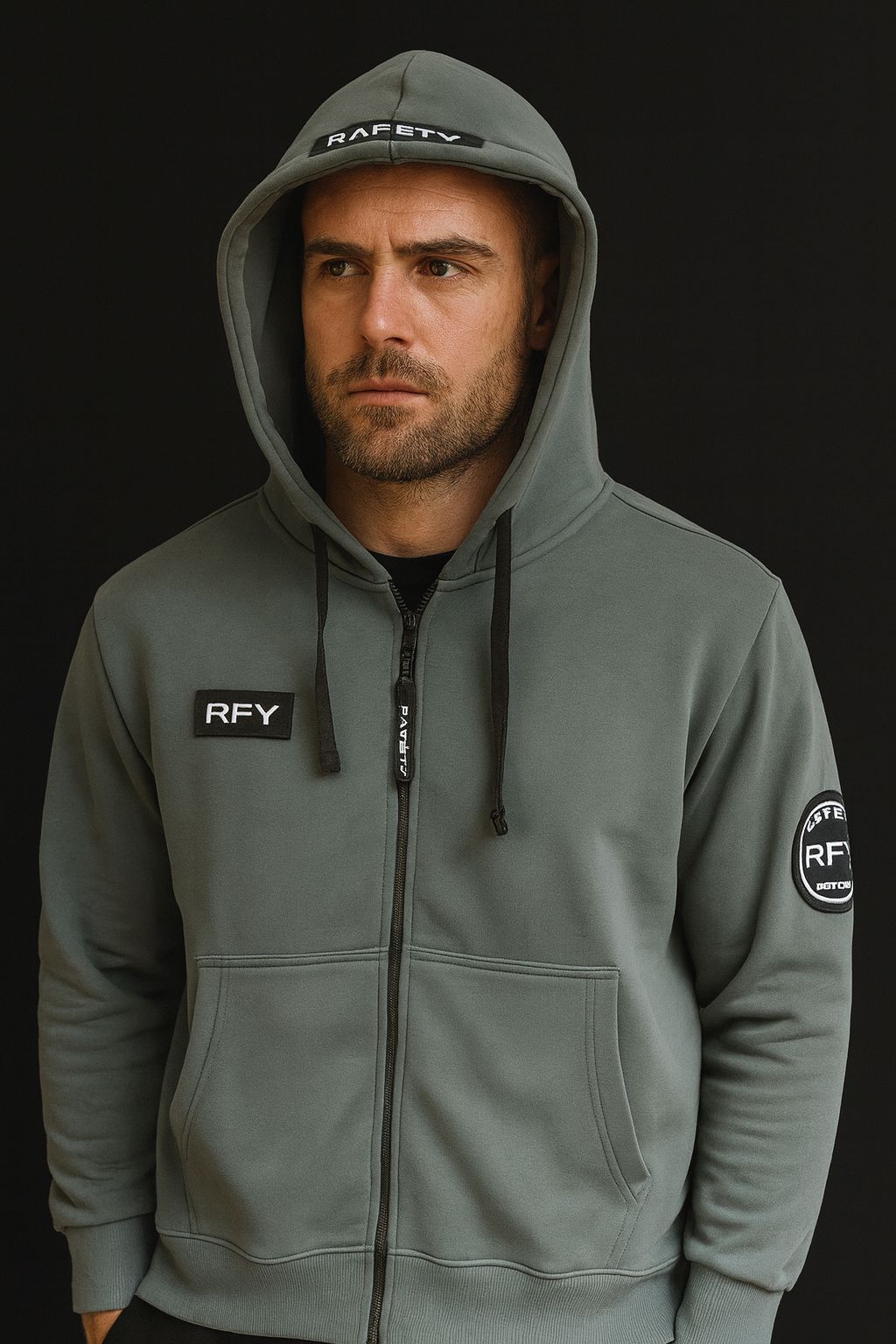 Cotton Oversized Zipper Hoodie Sweatshirt