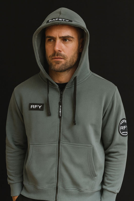 Cotton Oversized Zipper Hoodie Sweatshirt