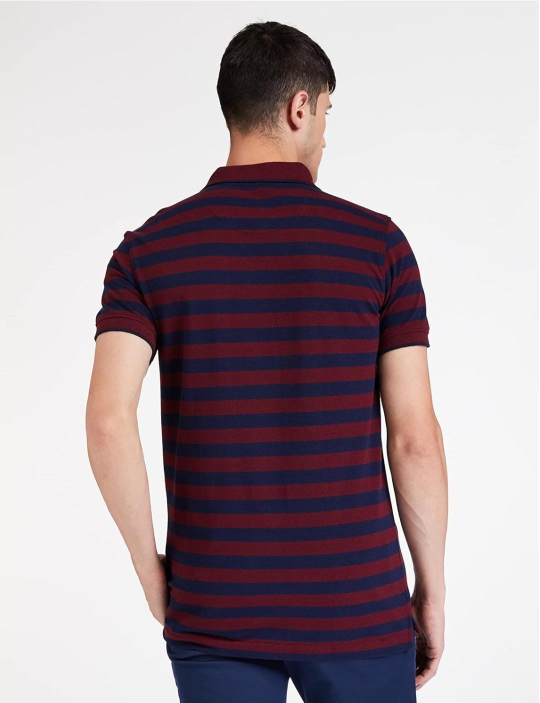 Pique Stripe Regular Fit Pocket Polo