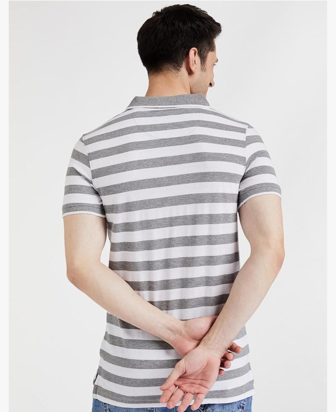 Pique Stripe Regular Fit Pocket Polo
