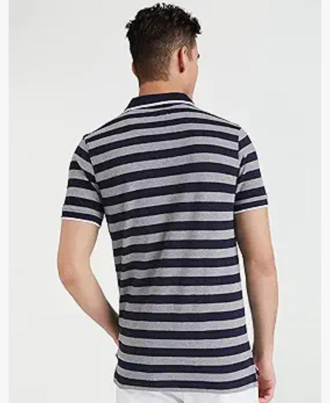 Pique Stripe Regular Fit Pocket Polo