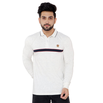 Long Sleeve Stripe Jersey Polo