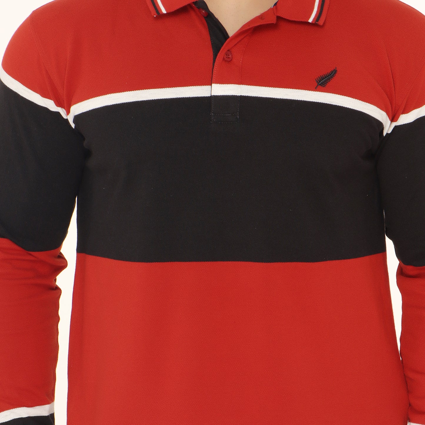 Long Sleeve Stripe Polo