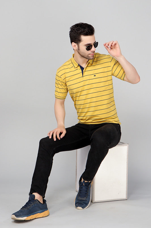 Single Jersey Stripe  Regular Fit Pocket Polo