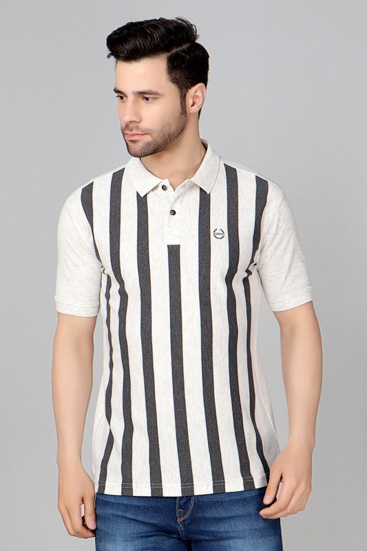 Vertical Stripe Pique Smart Fit Polo