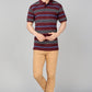 Pique Stripe Regular Fit Pocket Polo