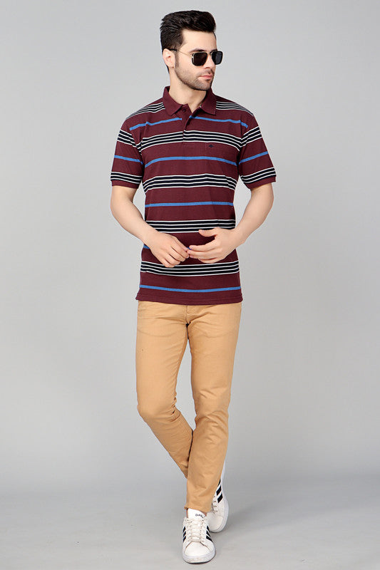 Pique Stripe Regular Fit Pocket Polo